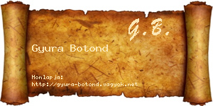 Gyura Botond névjegykártya
